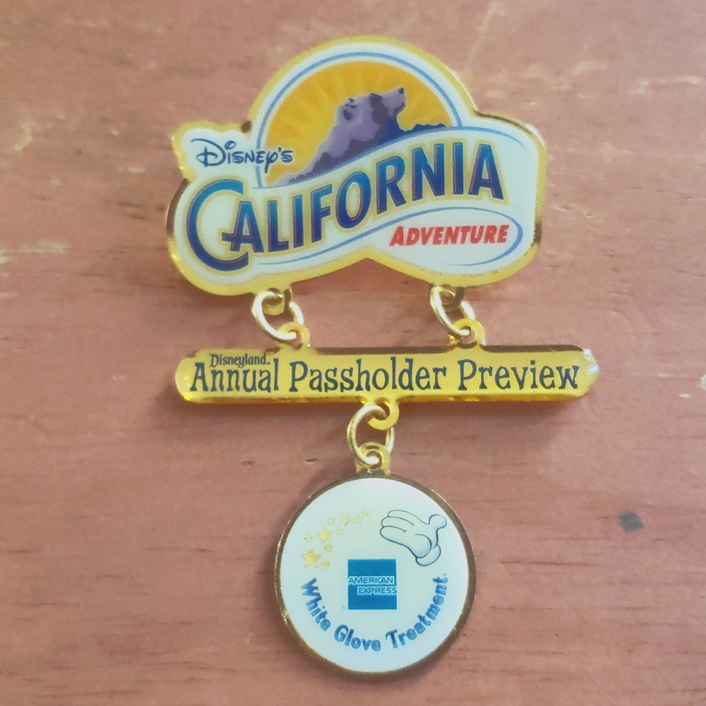 Disney DCA Annual Passholder California Adventure with American Express Logo Pin